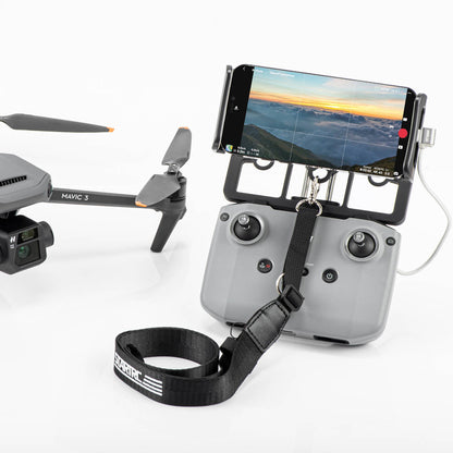 SYSTEM-S Tablet Mount with Bag Strap for Drone Remote Control in Black