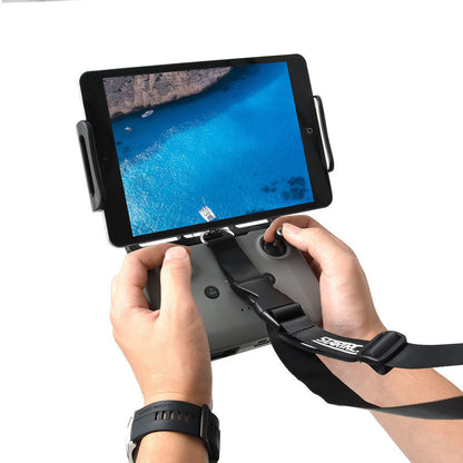 SYSTEM-S Tablet Mount with Bag Strap for Drone Remote Control in Black