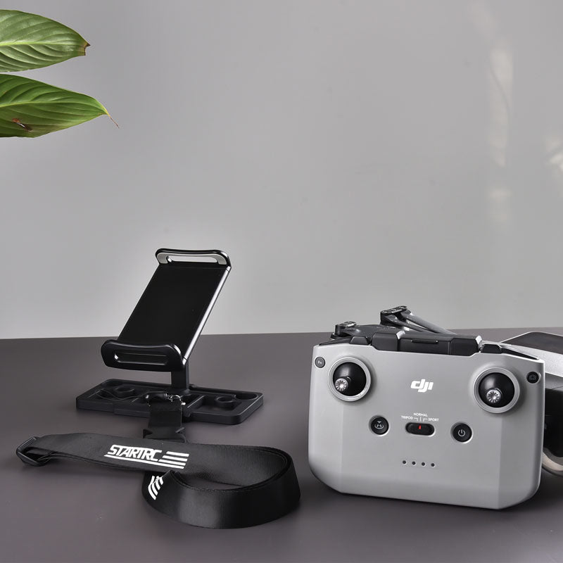 SYSTEM-S Tablet Mount with Bag Strap for Drone Remote Control in Black