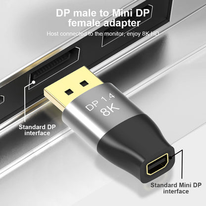 SYSTEM-S Mini Display Port Adapter 1.4 male to Display Port male in black