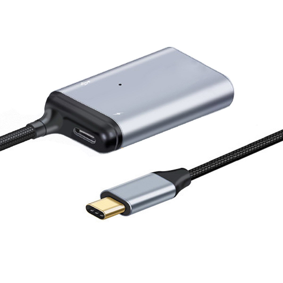 SYSTEM-S 3-in-1 adapter LAN socket &amp; USB 2.0 Type A socket &amp; 2x 3.1 C socket to C plug
