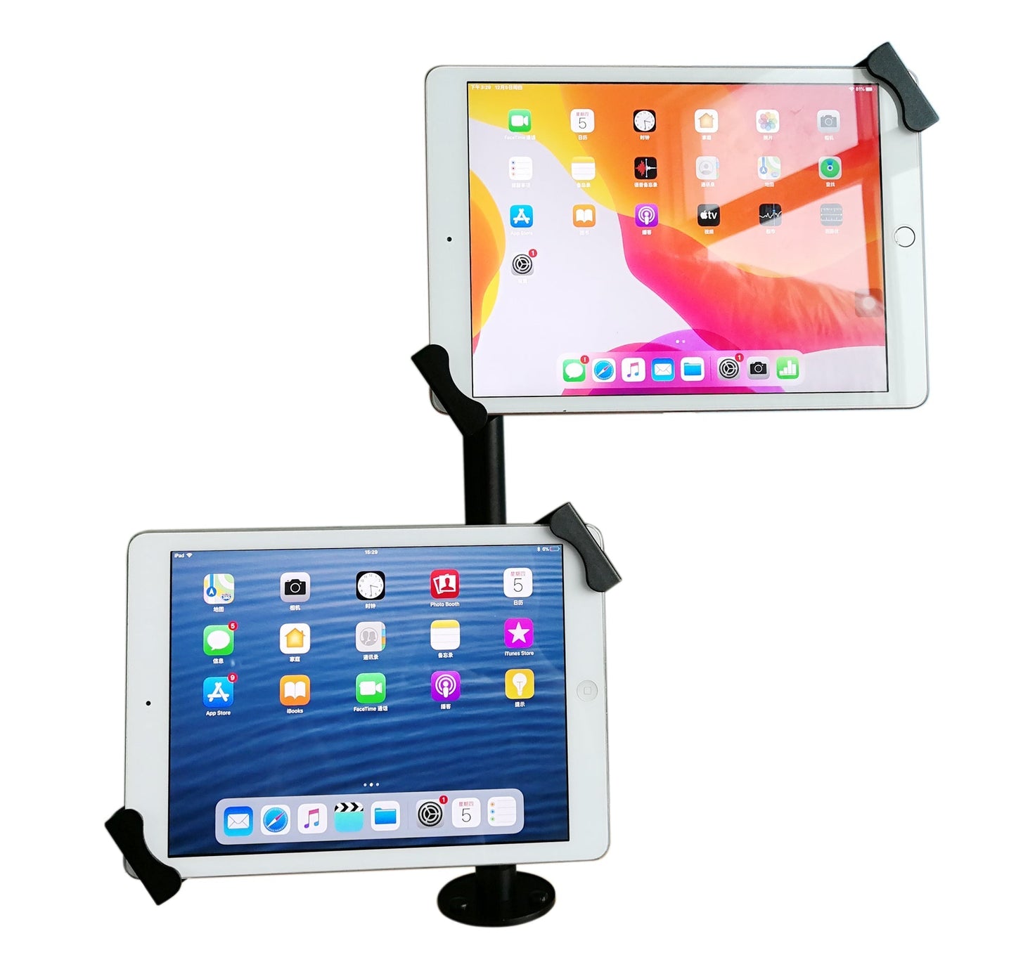 SYSTEM-S table stand dual 360° holder lockable for tablets from 8.0" to 11.0" 