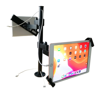 SYSTEM-S table stand dual 360° holder lockable for tablets from 9.0" to 13.0"