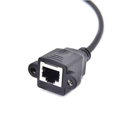 SYSTEM-S LAN cable 30 cm RJ45 socket to XLR 3 pin socket screw in black