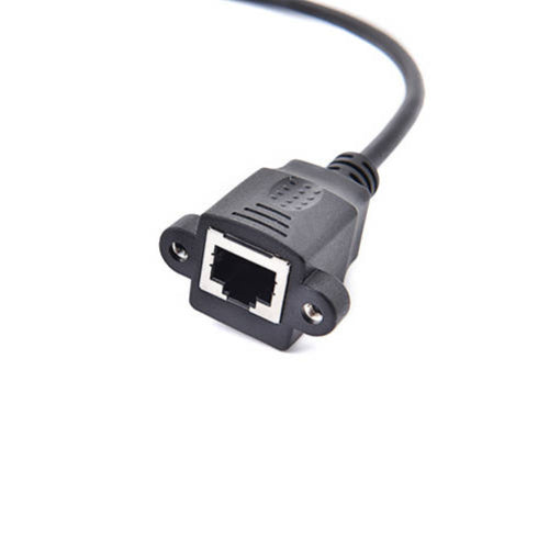 SYSTEM-S LAN cable 30 cm RJ45 socket to XLR 3 pin plug screw in black 