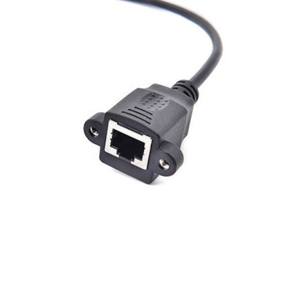 SYSTEM-S LAN cable 30 cm RJ45 socket to XLR 3 pin plug screw in black 