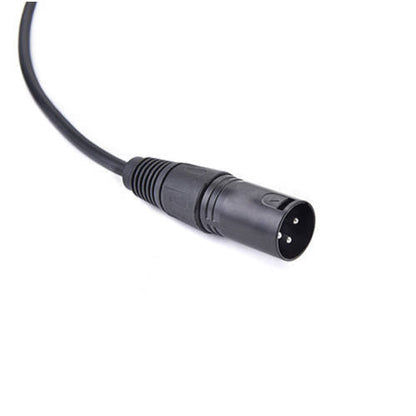 SYSTEM-S LAN cable 30 cm RJ45 socket to XLR 3 pin plug screw in black 