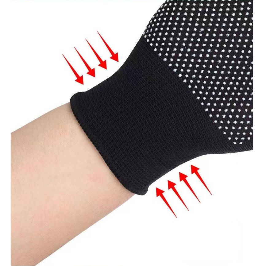 SYSTEM-S Anti Rutsch Handschuhe aus Stoff für Smartphones Touch Bildschirme in Schwarz