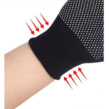 SYSTEM-S Anti Rutsch Handschuhe aus Stoff für Smartphones Touch Bildschirme in Schwarz