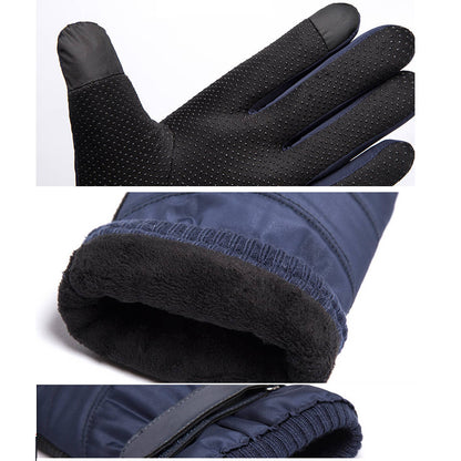 SYSTEM-S Anti Rutsch Handschuhe aus Polyester für Smartphones Touch Bildschirme Schwarz