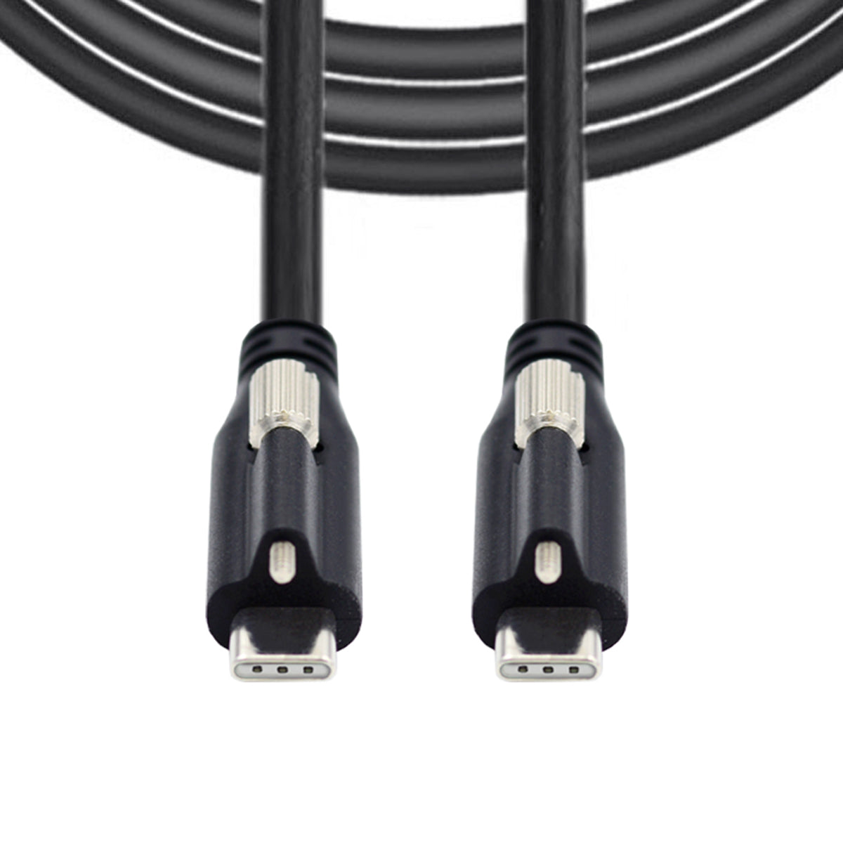 SYSTEM-S USB 3.1 Gen 2 Kabel 120 cm Typ C Stecker zu Stecker Panel Mount 10 Gbit/s 100W