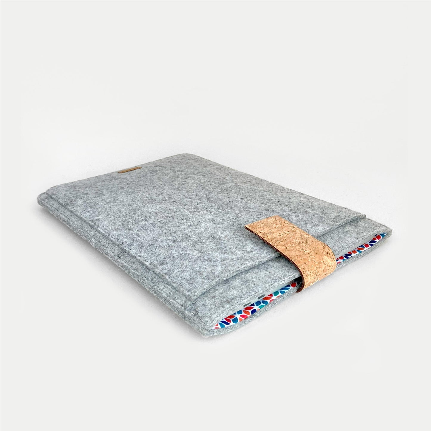 Case for Dell XPS | with magnetic closure and extra compartment | light gray - Colorful | Model "HAKA"