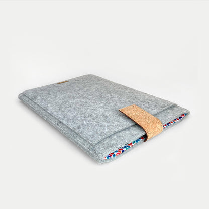 Case for Dell XPS | with magnetic closure and extra compartment | light gray - Colorful | Model "HAKA"