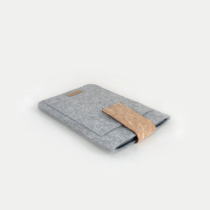 Cover for PocketBook Verse | with magnetic closure and extra compartment | light gray - Tracks | Model "HAKA"