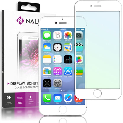 NALIA Schutzglas für iPhone 8 Plus / 7 Plus, 5D Full Cover Display Schutz Folie