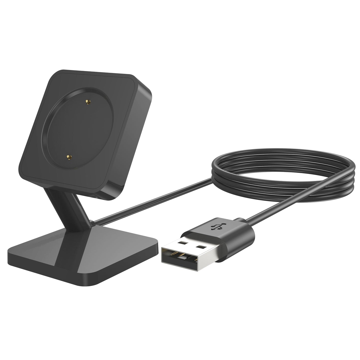 SYSTEM-S USB 2.0 Kabel 100 cm Ladestation für Amazfit GTR 4 3 GTS 4 3 Smartwatch Schwarz