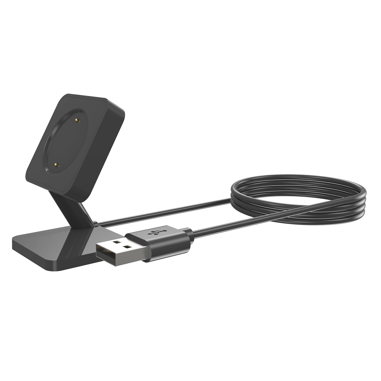 SYSTEM-S USB 2.0 Kabel 100 cm Ladestation für Amazfit GTR 4 3 GTS 4 3 Smartwatch Schwarz