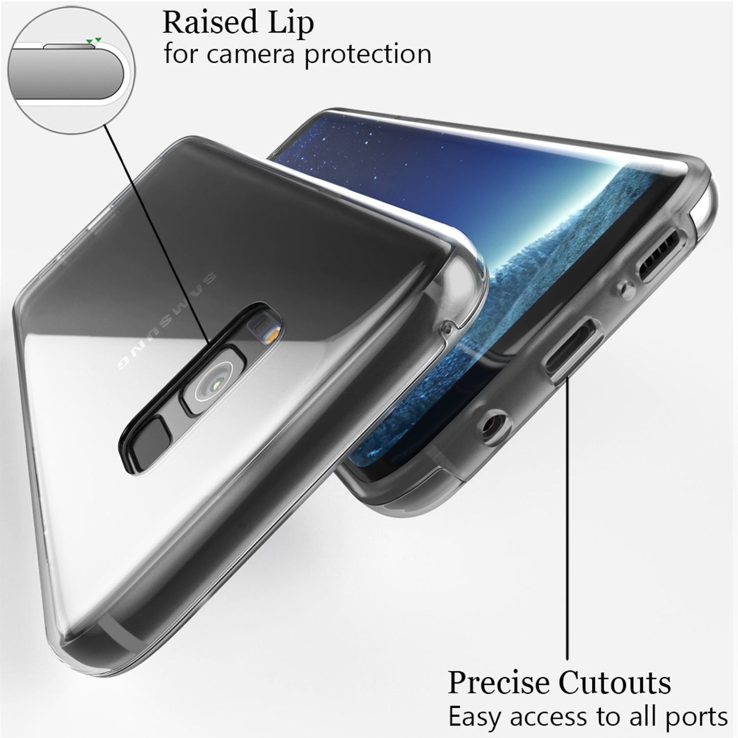 NALIA 360° Hülle für Samsung Galaxy S8 Plus – Vorne & Hinten Schutz – 360GUARD (Full-Body Case) – Marke aus Berlin