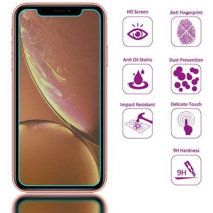 NALIA (2-Pack) Schutzglas kompatibel mit iPhone 11/ iPhone XR, 9H Full-Cover Display Schutz Glas-Folie, Dünne Handy Schutzfolie Bildschirm-Abdeckung, Schutz-Film HD Screen Protector - Transparent