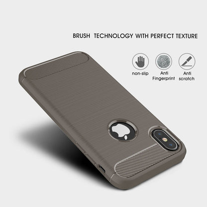 NALIA Design Case kompatibel mit Apple iPhone XS Max Hülle, Karbon Optik Stylische Handyhülle Stoßfeste Silikon Schutzhülle, Dünne Handy-Tasche Phone Cover Bumper Soft Skin Kratzfest