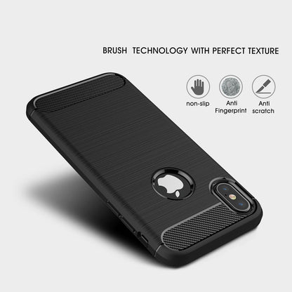 NALIA Design Case kompatibel mit Apple iPhone XS Max Hülle, Karbon Optik Stylische Handyhülle Stoßfeste Silikon Schutzhülle, Dünne Handy-Tasche Phone Cover Bumper Soft Skin Kratzfest