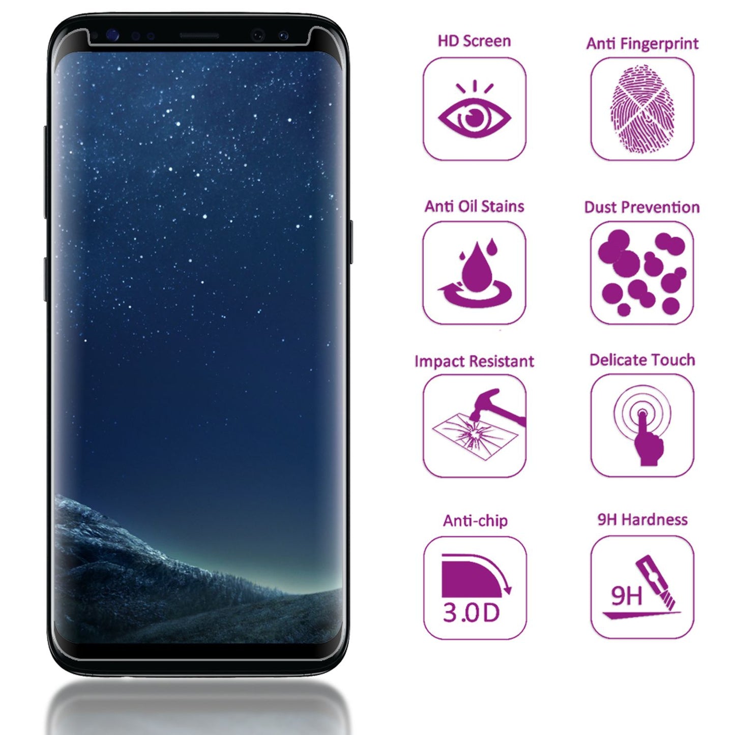 NALIA Sicht-Schutzglas kompatibel mit Samsung Galaxy S8, Anti Spy Blickschutz Glas Privacy Filter Full-Cover 9H Displayschutz-Folie, Smartphone Schutzglas Protector Volle Bildschirm Display-Abdeckung