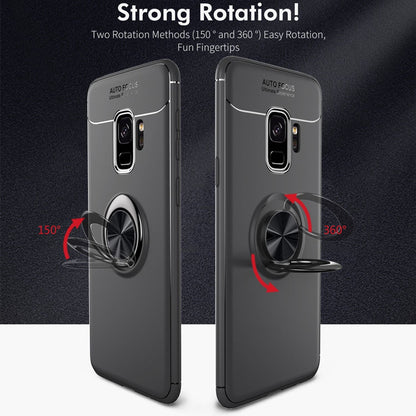 NALIA Ringhülle für Samsung Galaxy S9 – Ring-Ständer 360° & für Magnet-Halter – GRIP360 (Mattiertes Silikon Case) – Marke aus Berlin