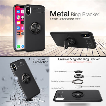 NALIA Ringhülle für iPhone X / XS – Ring-Ständer 360° & für Magnet-Halter – GRIP360 (Mattiertes Silikon Case) – Marke aus Berlin