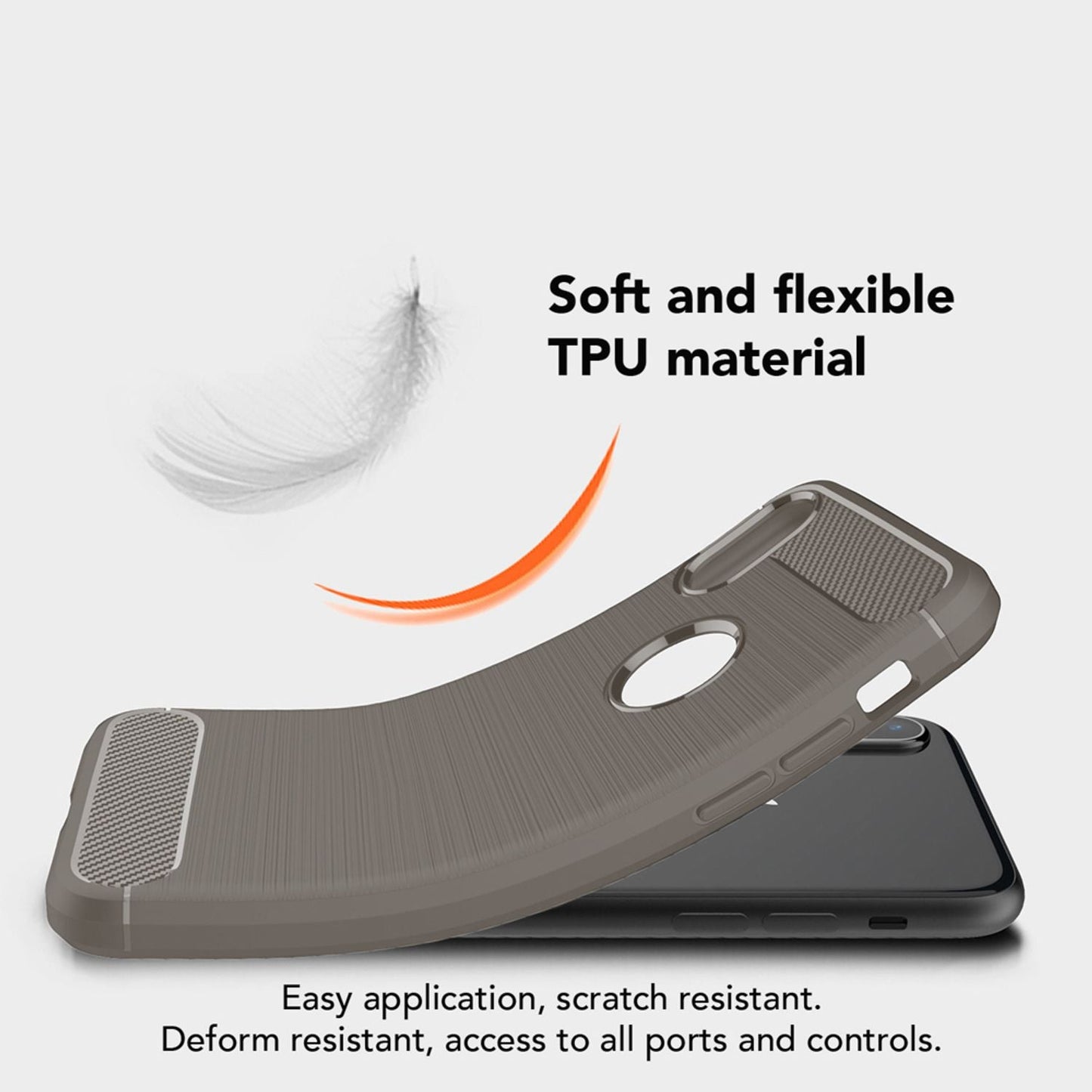 NALIA Design Case kompatibel mit Apple iPhone XS Max Hülle, Karbon Optik Stylische Handyhülle Stoßfeste Silikon Schutzhülle, Dünne Handy-Tasche Phone Cover Bumper Soft Skin Kratzfest