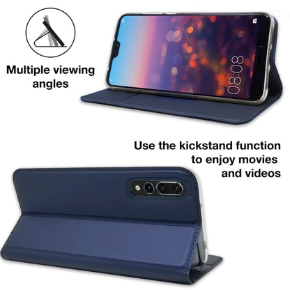 NALIA Hülle kompatibel mit Huawei P20 Pro, Kickstand Handyhülle Flip-Case Kunstleder Book-Cover mit Magnet, Etui Ganzkörper Schutzhülle Dünne Rundum Handy-Tasche Bumper
