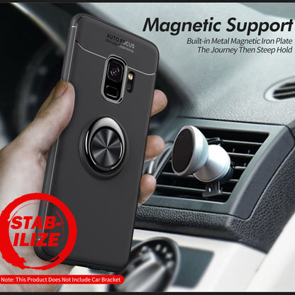 NALIA Ringhülle für Samsung Galaxy S9 – Ring-Ständer 360° & für Magnet-Halter – GRIP360 (Mattiertes Silikon Case) – Marke aus Berlin