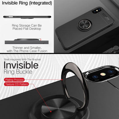 NALIA Ringhülle für iPhone X / XS – Ring-Ständer 360° & für Magnet-Halter – GRIP360 (Mattiertes Silikon Case) – Marke aus Berlin