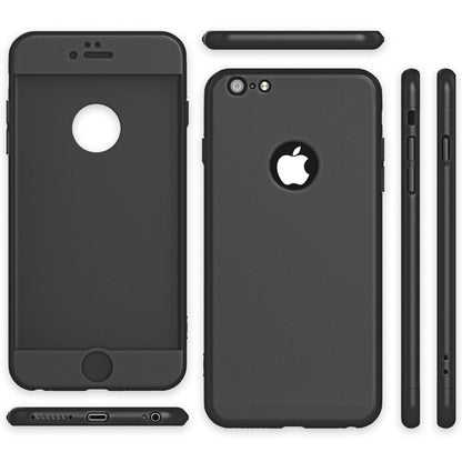 NALIA 360 Grad Handyhülle kompatibel mit iPhone 6 / 6s, Full-Cover & Glas vorne hinten Rundum Hülle Doppel-Schutz Dünn Ganzkörper Hard-Case Etui Handy-Tasche Bumper & Displayschutz