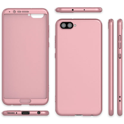 NALIA 360 Grad Handyhülle kompatibel mit Huawei Honor View 10, Full-Cover Schutzglas vorne hinten Hülle Doppel-Schutz, Dünn  Hard-Case Etui Handy-Tasche, Bumper Displayschutz