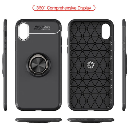 NALIA Ringhülle für iPhone X / XS – Ring-Ständer 360° & für Magnet-Halter – GRIP360 (Mattiertes Silikon Case) – Marke aus Berlin