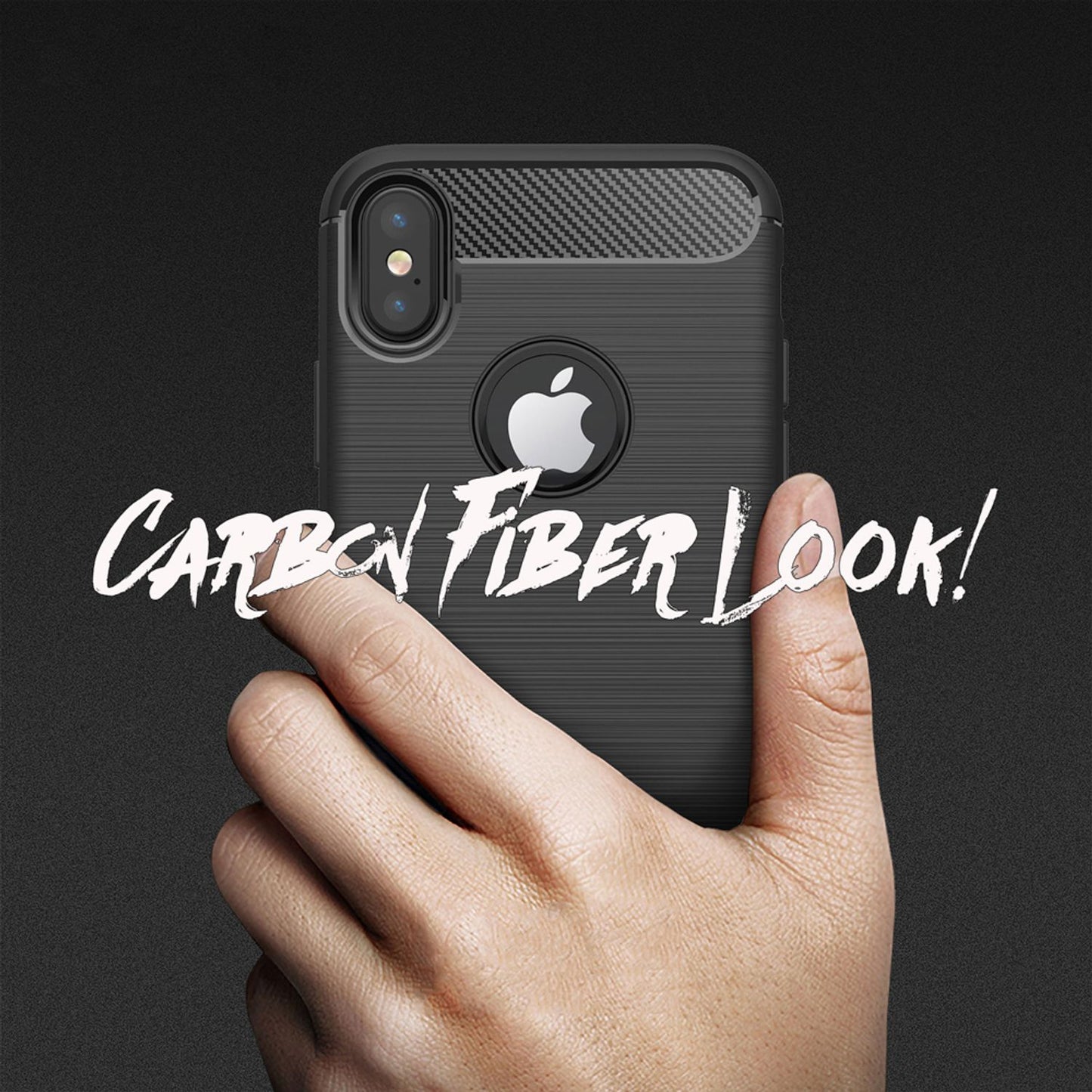 NALIA Design Case kompatibel mit Apple iPhone XS Max Hülle, Karbon Optik Stylische Handyhülle Stoßfeste Silikon Schutzhülle, Dünne Handy-Tasche Phone Cover Bumper Soft Skin Kratzfest