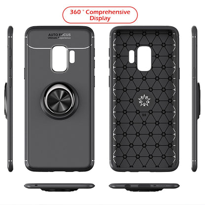 NALIA Ringhülle für Samsung Galaxy S9 – Ring-Ständer 360° & für Magnet-Halter – GRIP360 (Mattiertes Silikon Case) – Marke aus Berlin