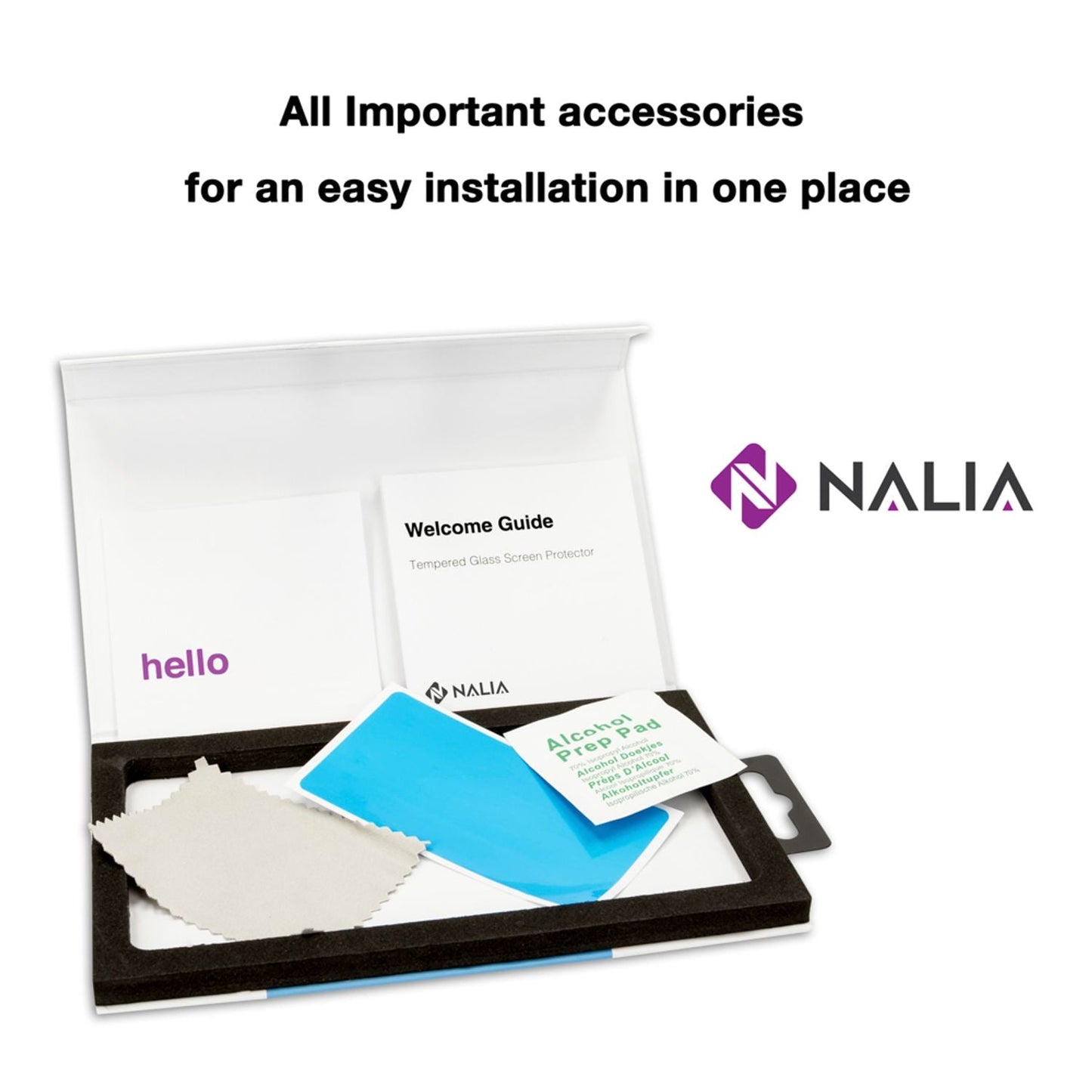 NALIA Schutzglas für iPhone 8 Plus / 7 Plus, 5D Full Cover Display Schutz Folie