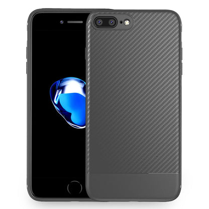 NALIA Hülle für iPhone 8 Plus / 7 Plus, Slim Handyhülle Case Cover Carbon Look