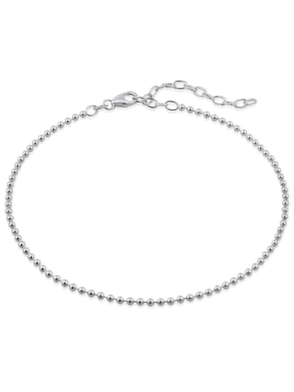 SPHERE Fußkette Kugelkette Silber