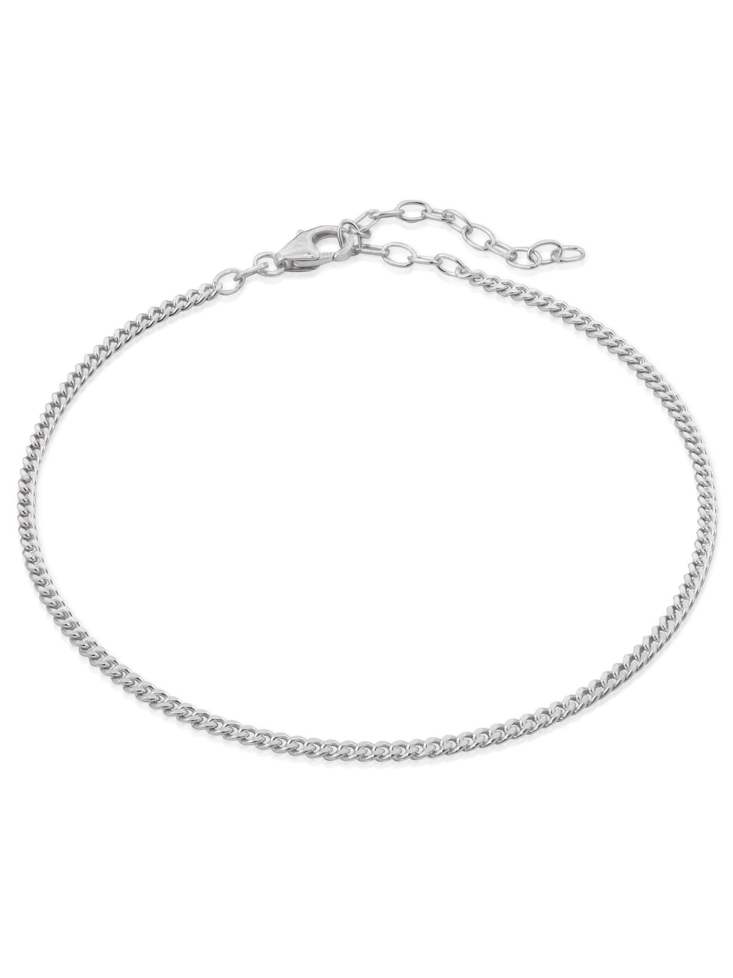 TIMELESS Fußkette Panzerkette Silber