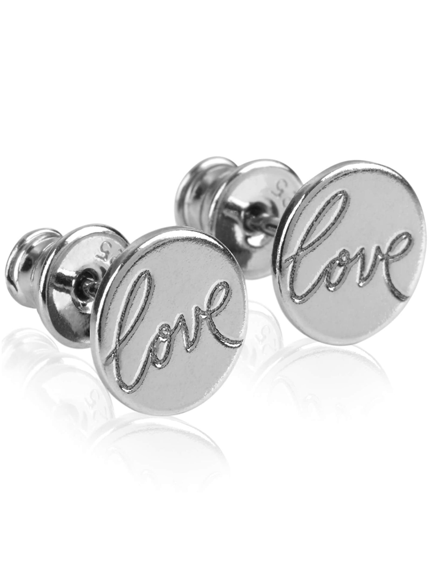 Liebe Ohrringe aus Silber Rhodiniert