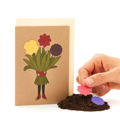 Greeting card "Flower Girl"
