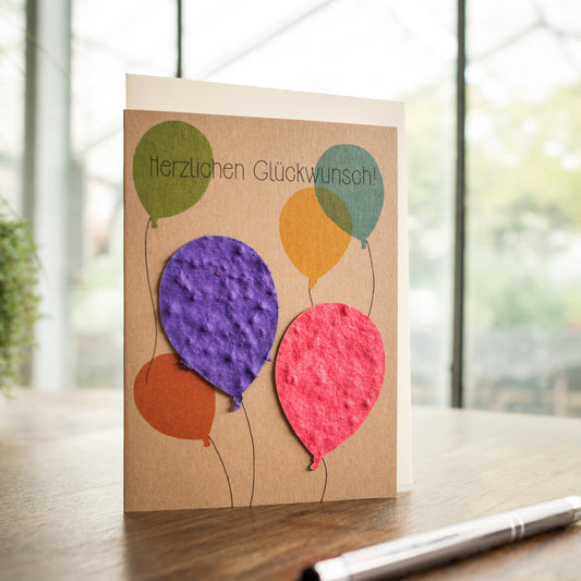 Greeting card "Balloons"