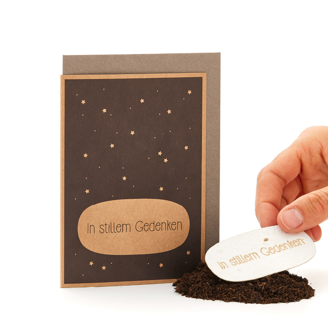 Mourning card "In silent thought"