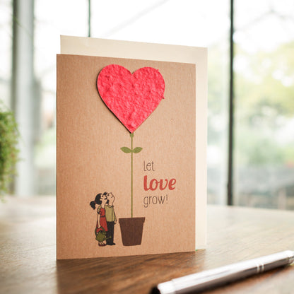 Greeting card "Let love grow"