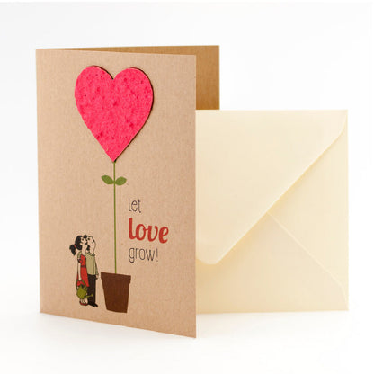 Greeting card "Let love grow"