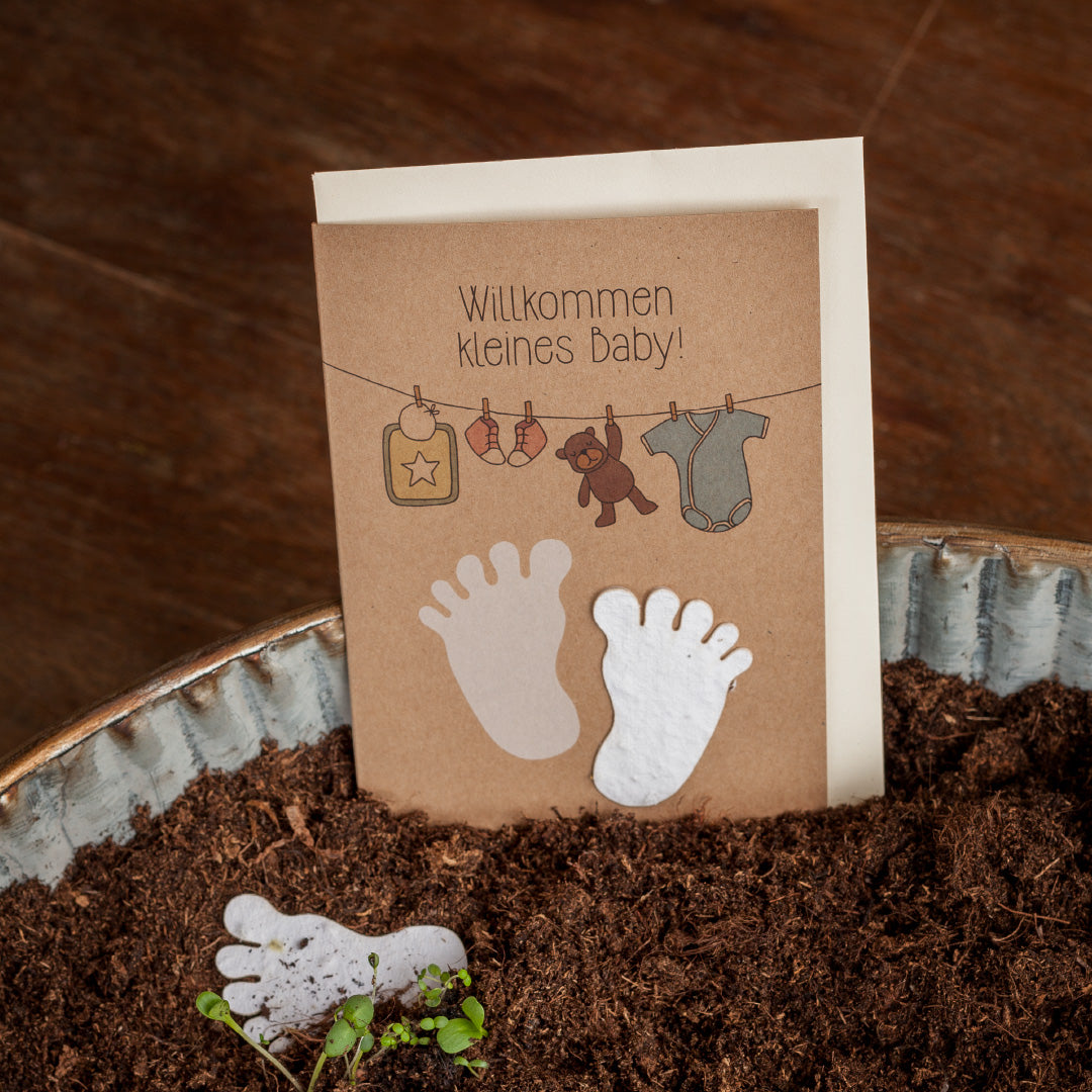 Birth card "Welcome little baby"