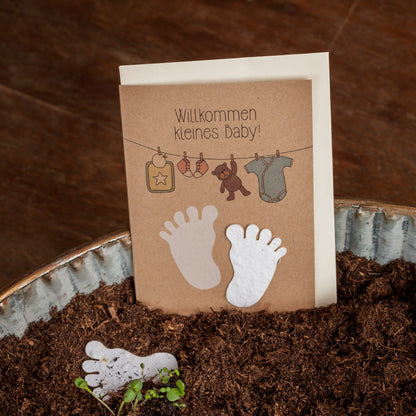 Birth card "Welcome little baby"