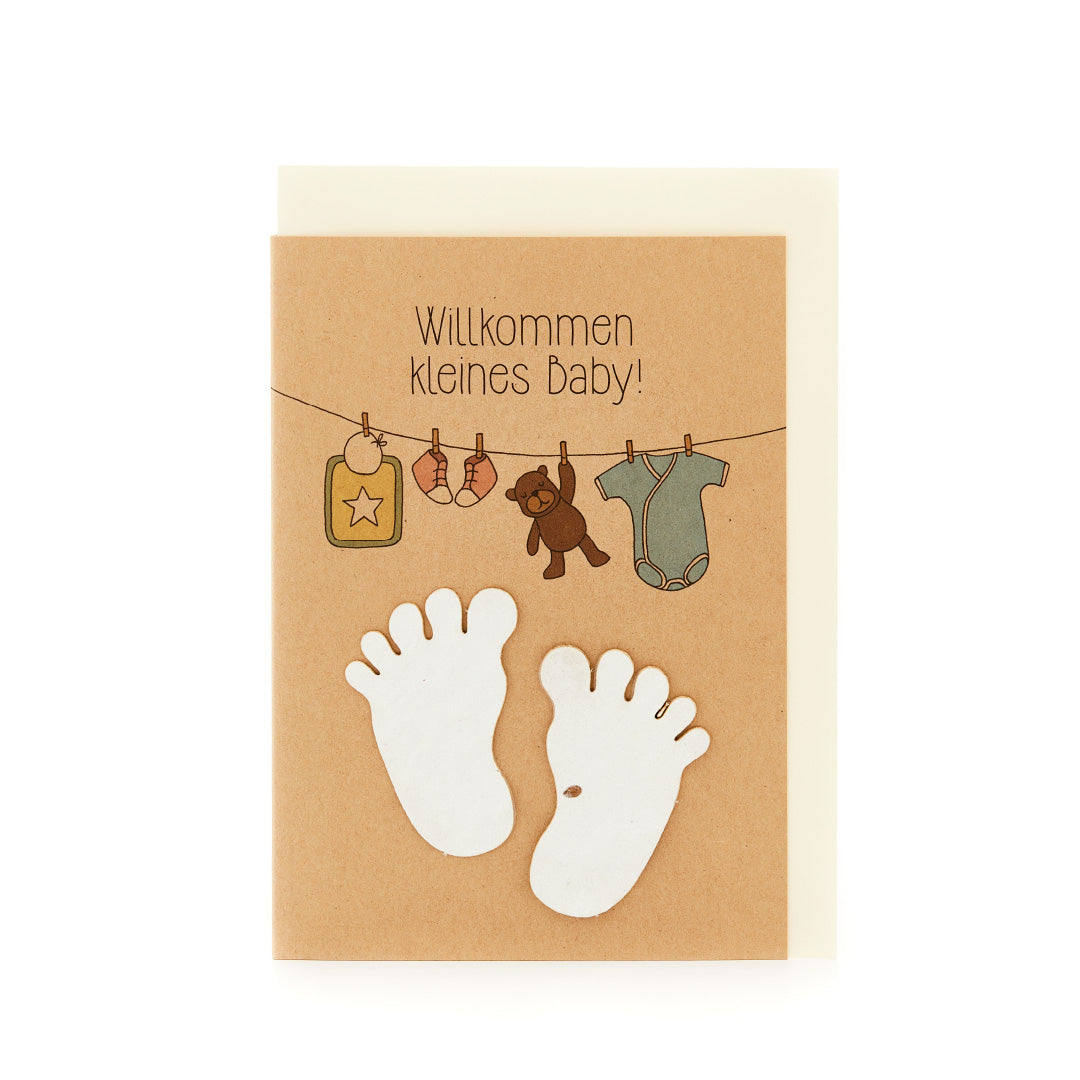 Birth card "Welcome little baby"